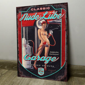 Pin-Up Nude Lube Garage - Chapa Vintage - AUT057