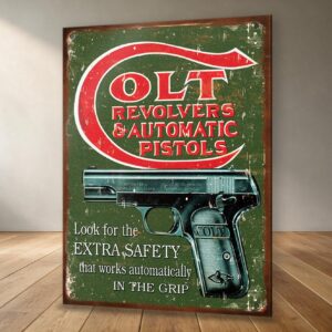 Publicidad Colt Automatic Pistols - Chapa Vintage - ARM001