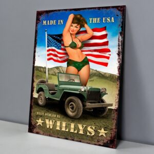 Willys Overland Pin Up Militar
