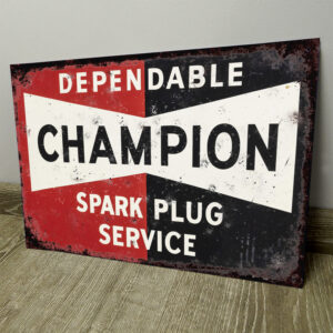 Champion Bujías Spark Plug Service - Chapa Vintage - AUT061