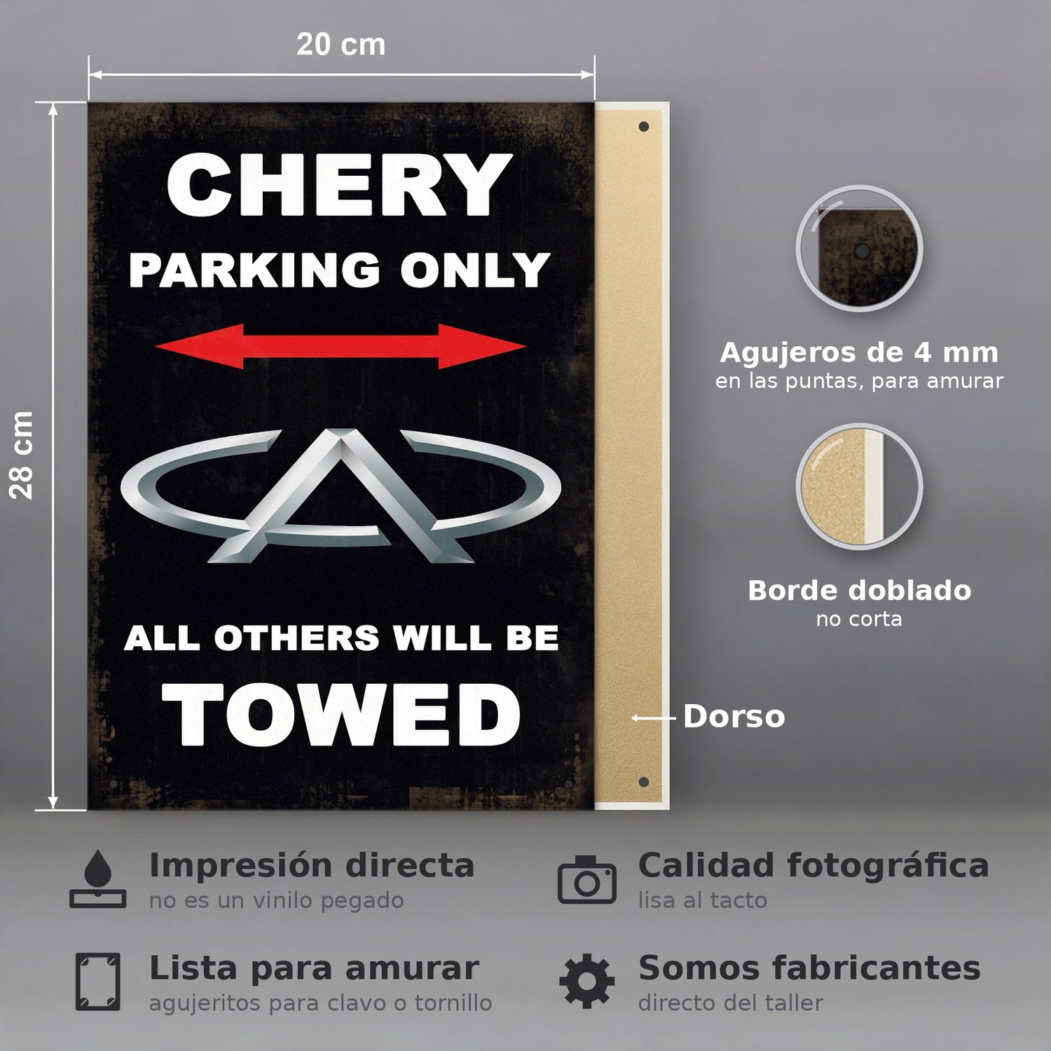 Estacionamiento Exclusivo Chery - Chapa Vintage - PAR005 - Imagen 2