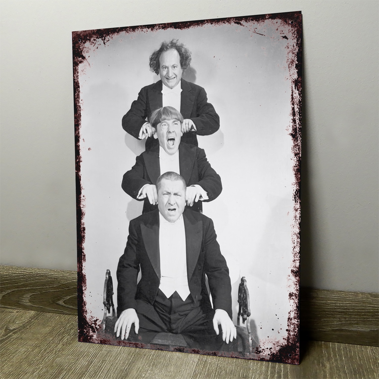 Tres Chiflados Haciendo Muecas - Chapa Vintage - BLN020