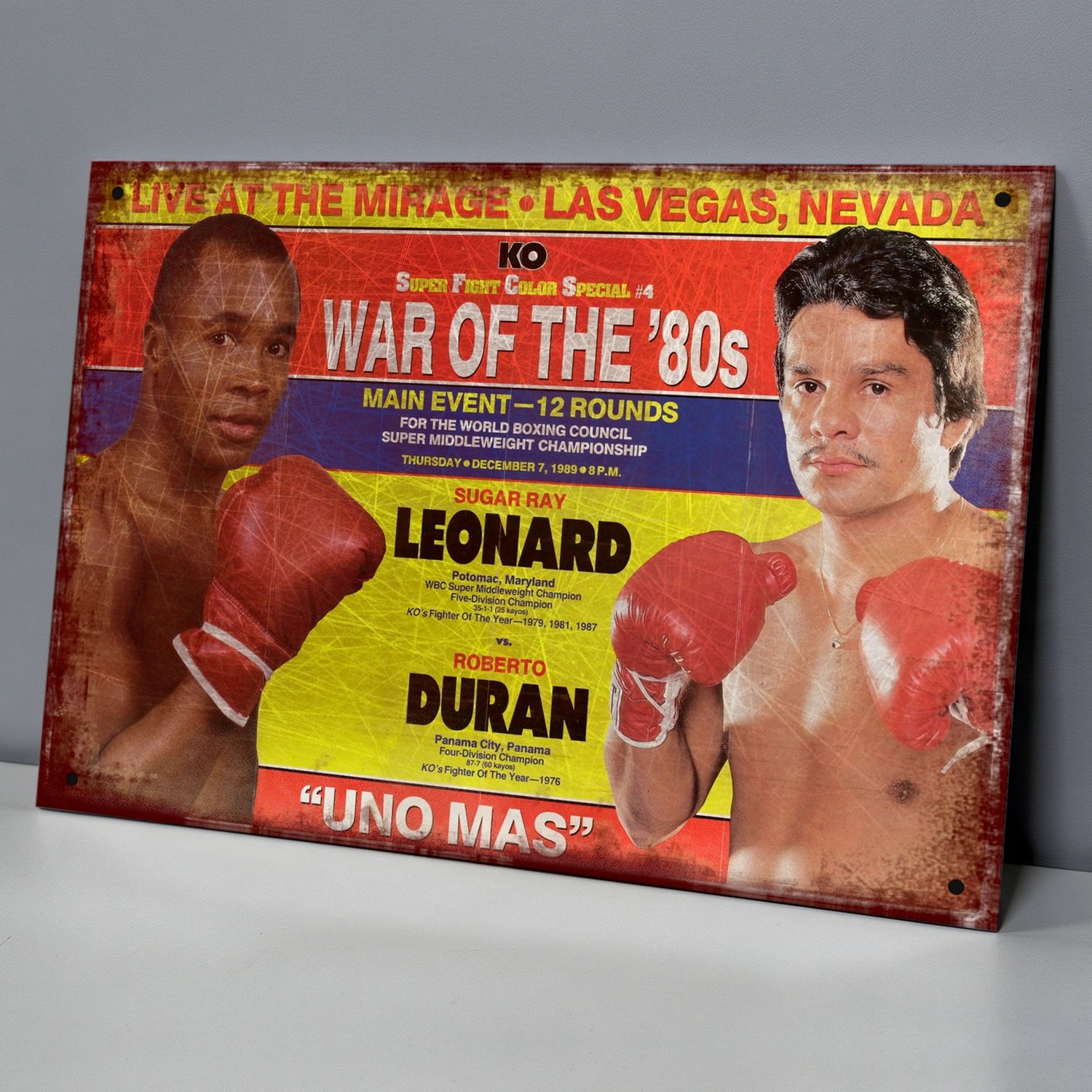 Leonard vs Duran, Uno Mas, Las Vegas - Chapa Vintage - BOX003
