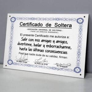 Certificado De Soltera