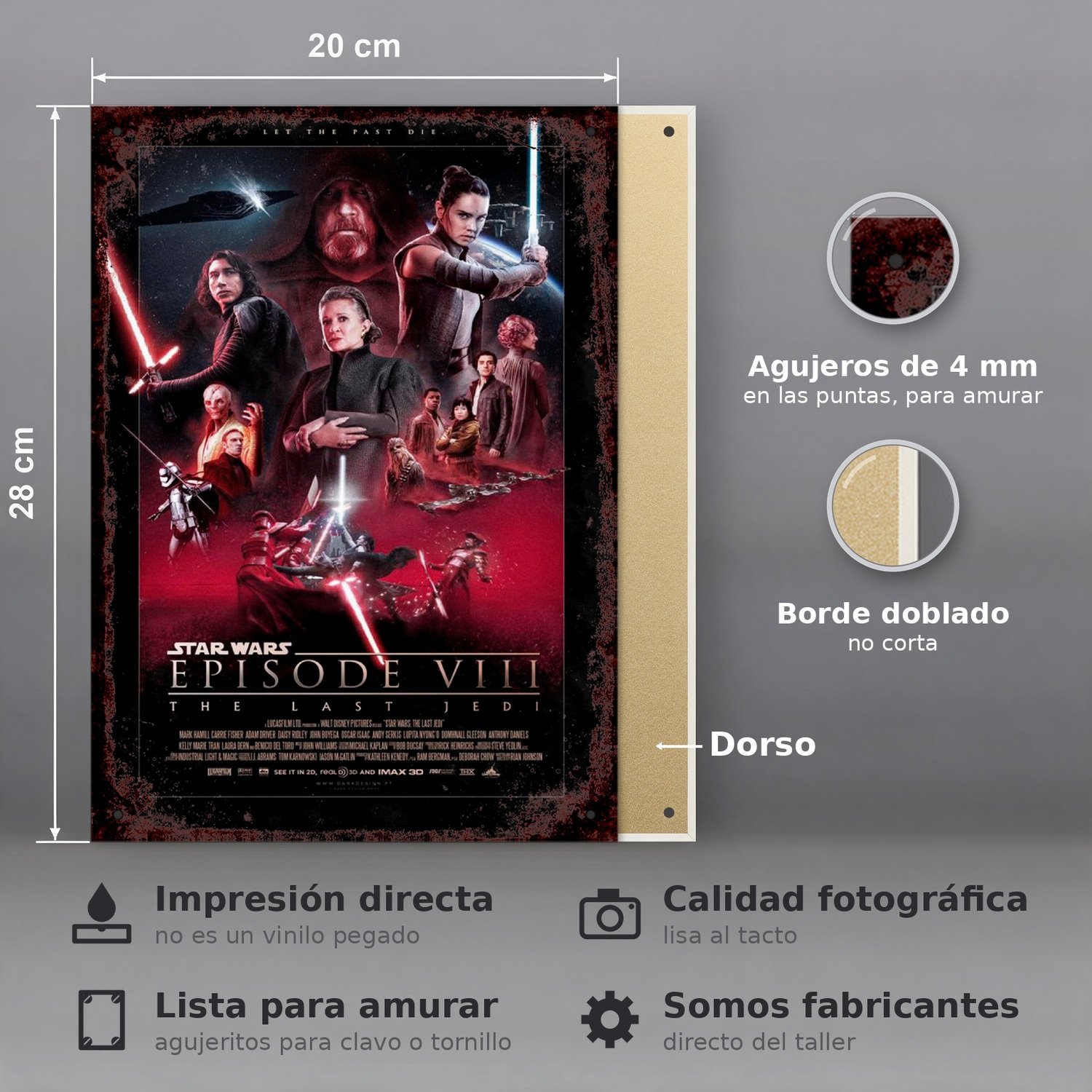 Star Wars Episodio VIII, The Last Jedi - Chapa Vintage - CIN058 - Imagen 2