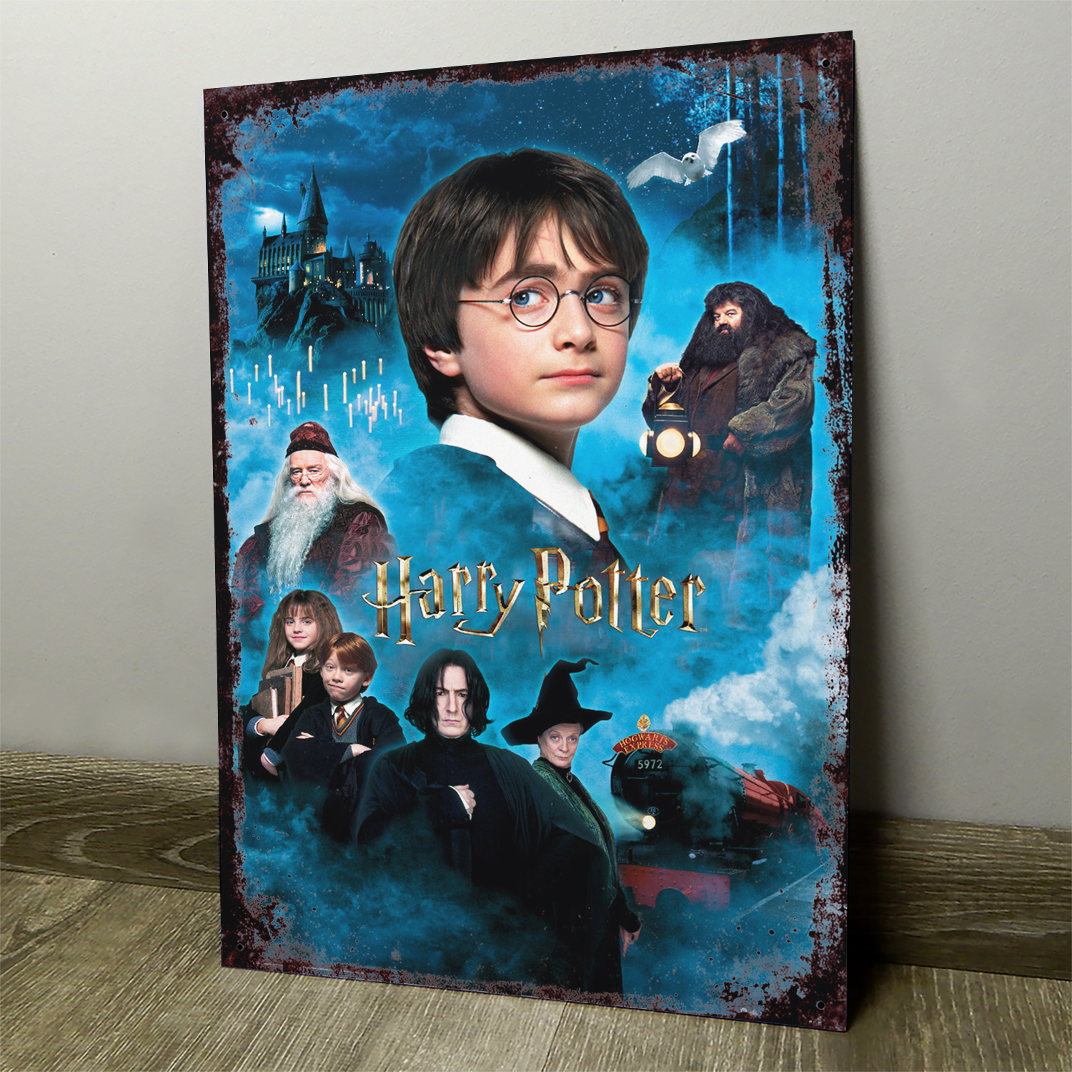Harry Potter y Hogwarts - Chapa Vintage - CIN066