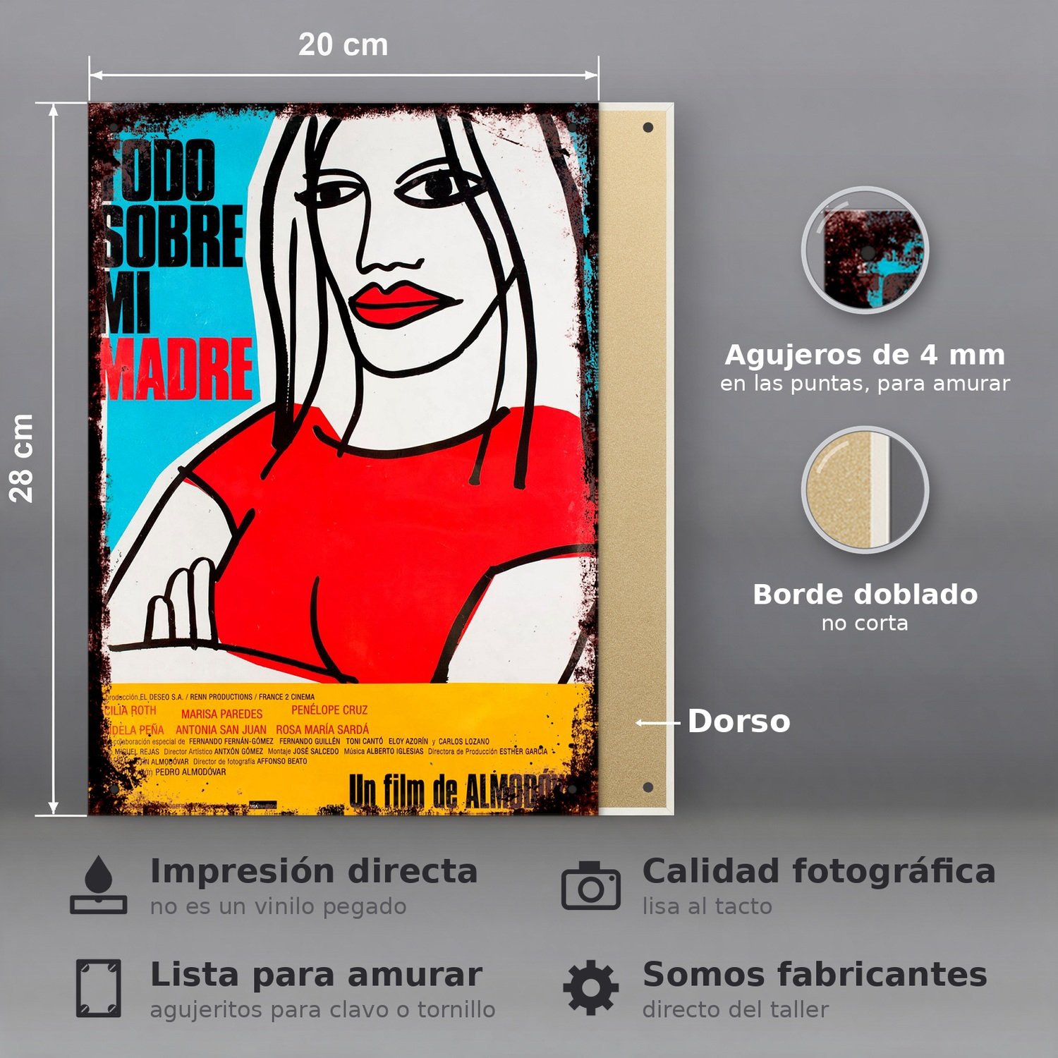 Todo Sobre Mi Madre, Penélope Cruz - Chapa Vintage - CIN069 - Imagen 2