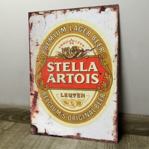 Cerveza Stella Artois Leuven Bélgica - Chapa Vintage - BEE031