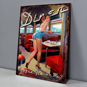 Diner Pin-Up, Coffee, Tea, or Me?