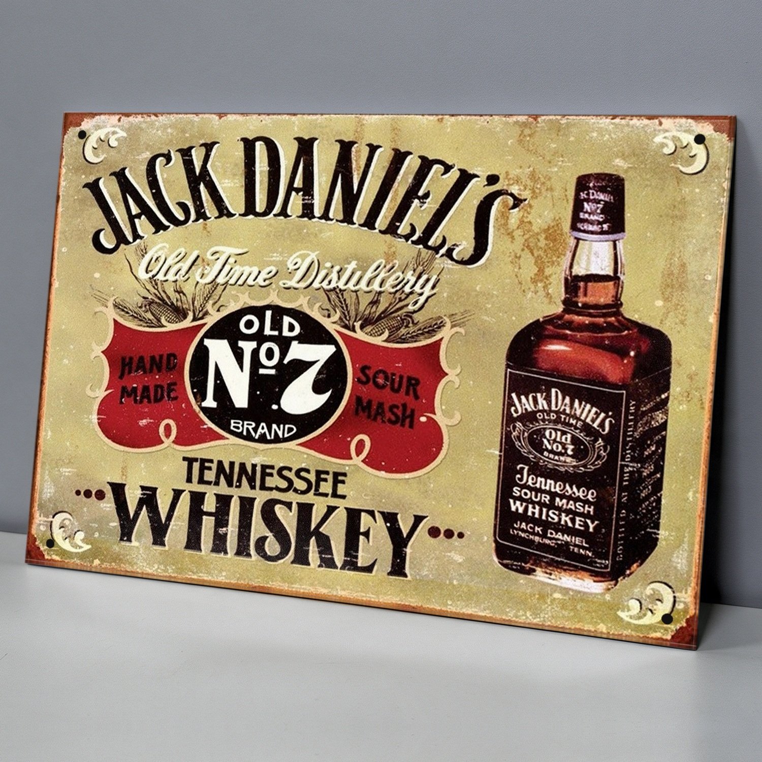 Jack Daniels Botella Envejecida Old No 7 - Chapa Vintage - JAC003