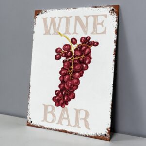 Wine Bar Con Racimo De Uvas