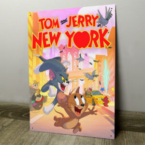 Tom y Jerry en Nueva York - Chapa Vintage - COM027