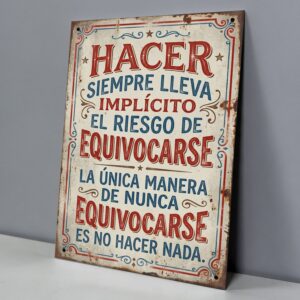 La Única Manera De Nunca Equivocarse Es No Hacer Nada