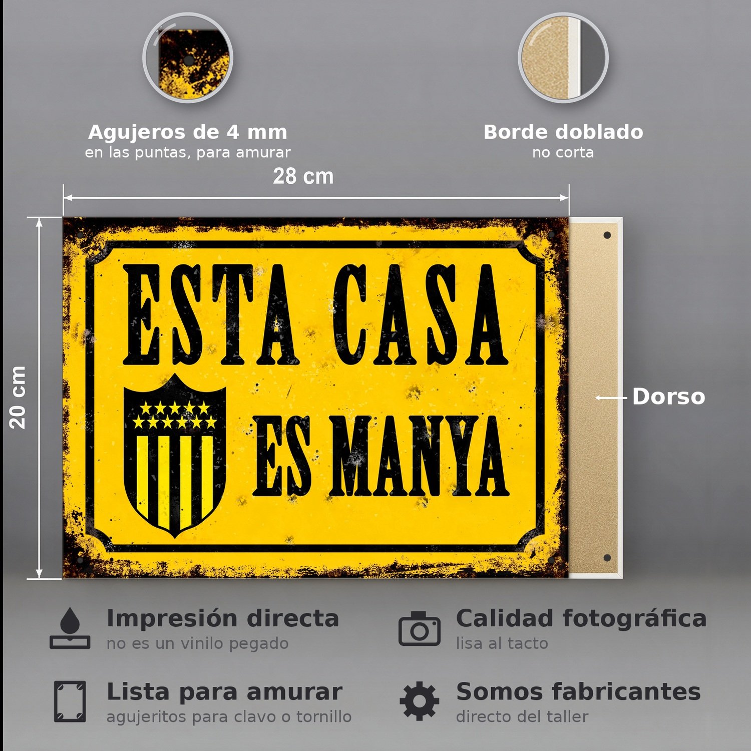 Peñarol, Esta Casa es Manya - Chapa Vintage - CFF006 - Imagen 2
