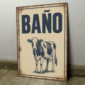 Baño con Vaca - Chapa Vintage - CFT013