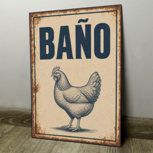 Baño Gallina - Chapa Vintage - CFT015