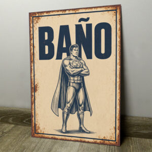 Baño Superman - Chapa Vintage - CFT016