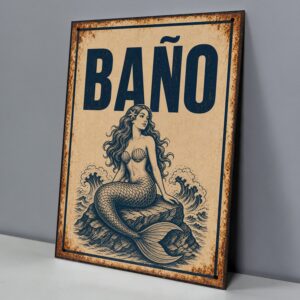 Baño Sirena Y Olas