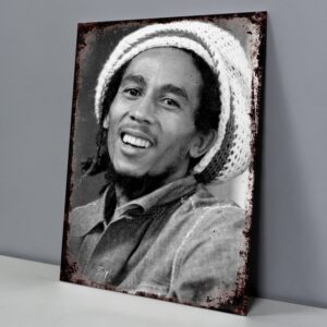 Bob Marley Retrato en Blanco y Negro