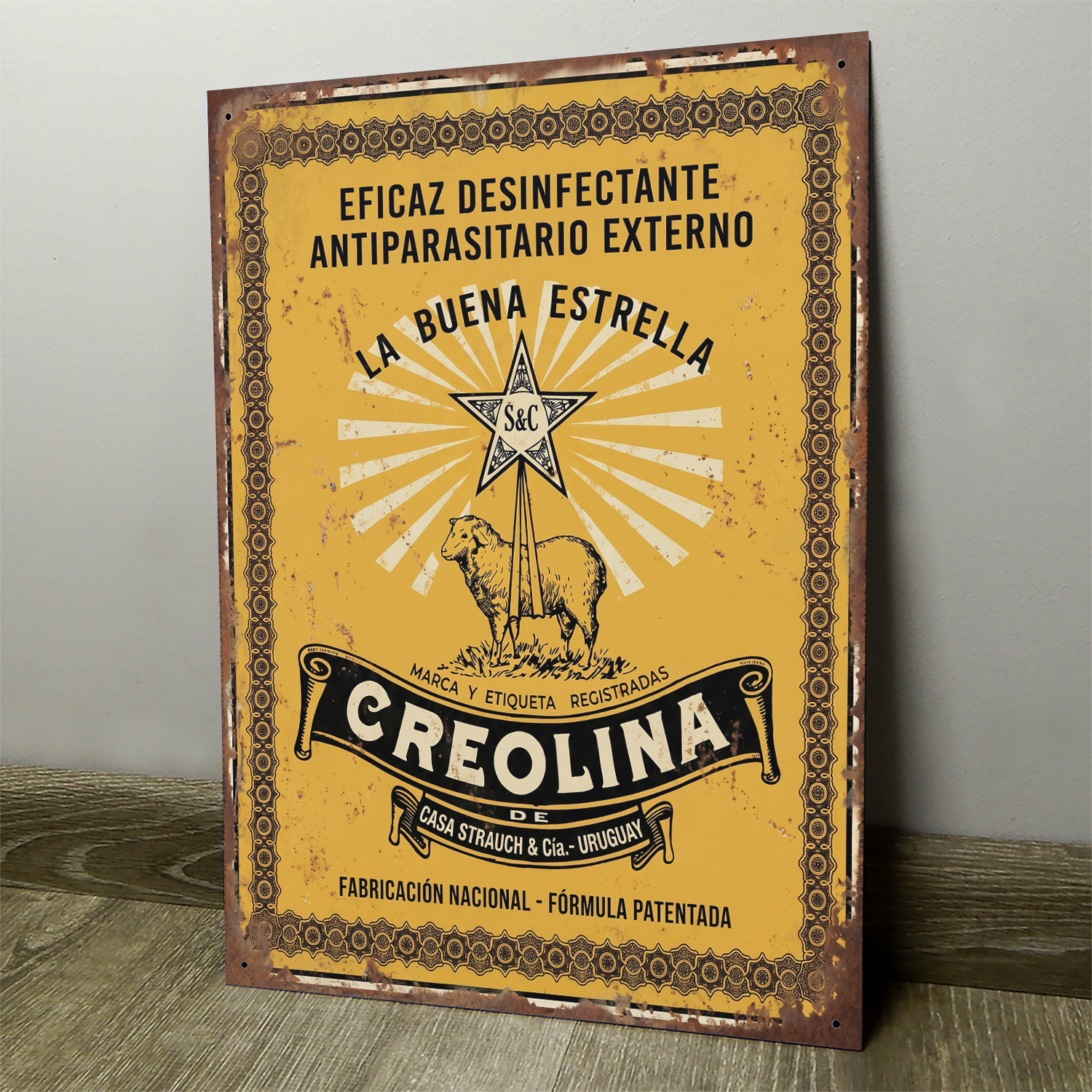 Creolina Desinfectante La Buena Estrella - Chapa Vintage - ACF001