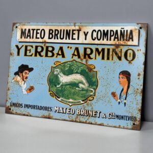 Yerba Armiño, Mateo Brunet y Cía, Gaucho e India