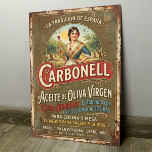 Aceite de Oliva Carbonell, Flamenca - Chapa Vintage - ACS010