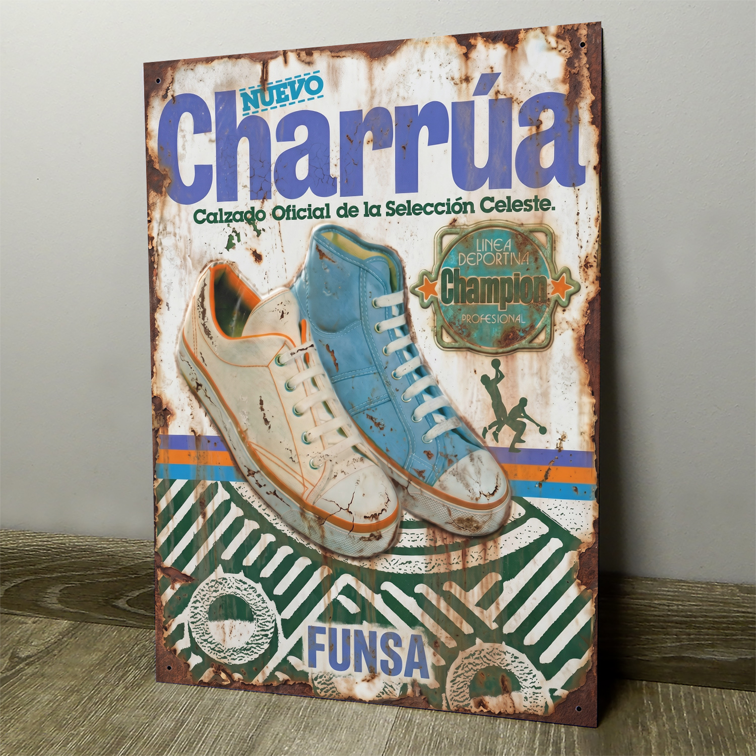 Charrúa Champion, Calzado de la Selección Celeste - Chapa Vintage - ACZ002