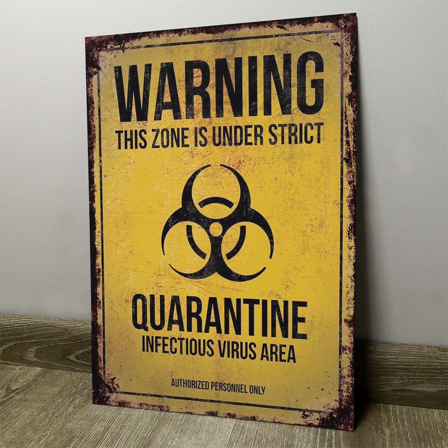 Zona De Cuarentena Infecciosa - Chapa Vintage - WAN001