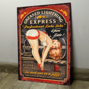 Pin Up Greased Lightning Express Tren - Chapa Vintage - TRE001